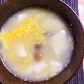 豆腐と卵の中華スープ